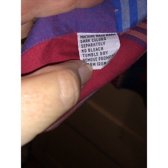 Chaps Ralph Lauren Shirt Mens M Button Down Plaid Short Sleeve Lightweight - Picture 4 of 5